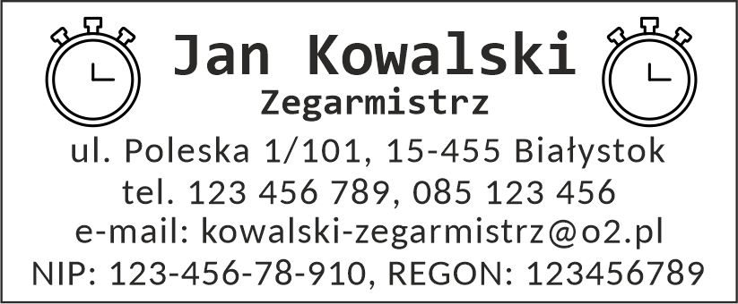 Pieczątki z logo - Białystok
