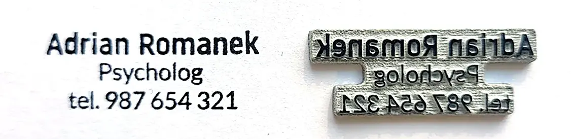 Poprawnie dopasowany kontur pieczątki